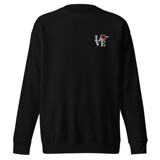 LOVE Embroidered Premium Unisex Sweatshirt